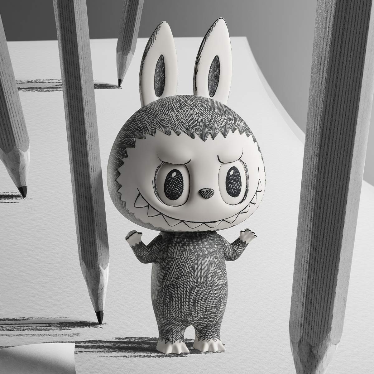 LABUBU MEGA LABUBU 1000% Sketch | CBQ460283 Mega | CBQ460283
