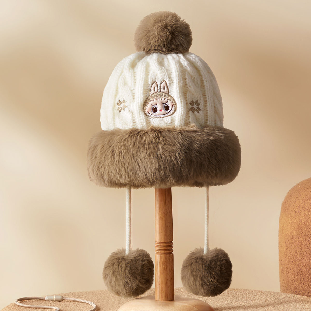 LABUBU Warm Fluffy Holiday Series- LABUBU Plush Hat | KGH470389 Hat | KGH470389