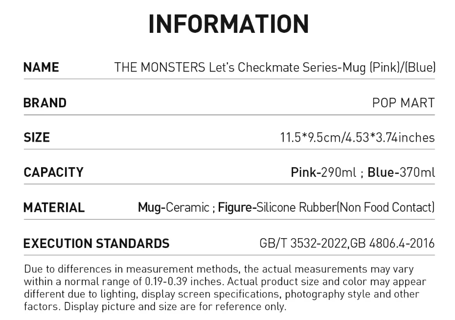 THE MONSTERS Let's Checkmate Series-Mug Europe IFHUZB326