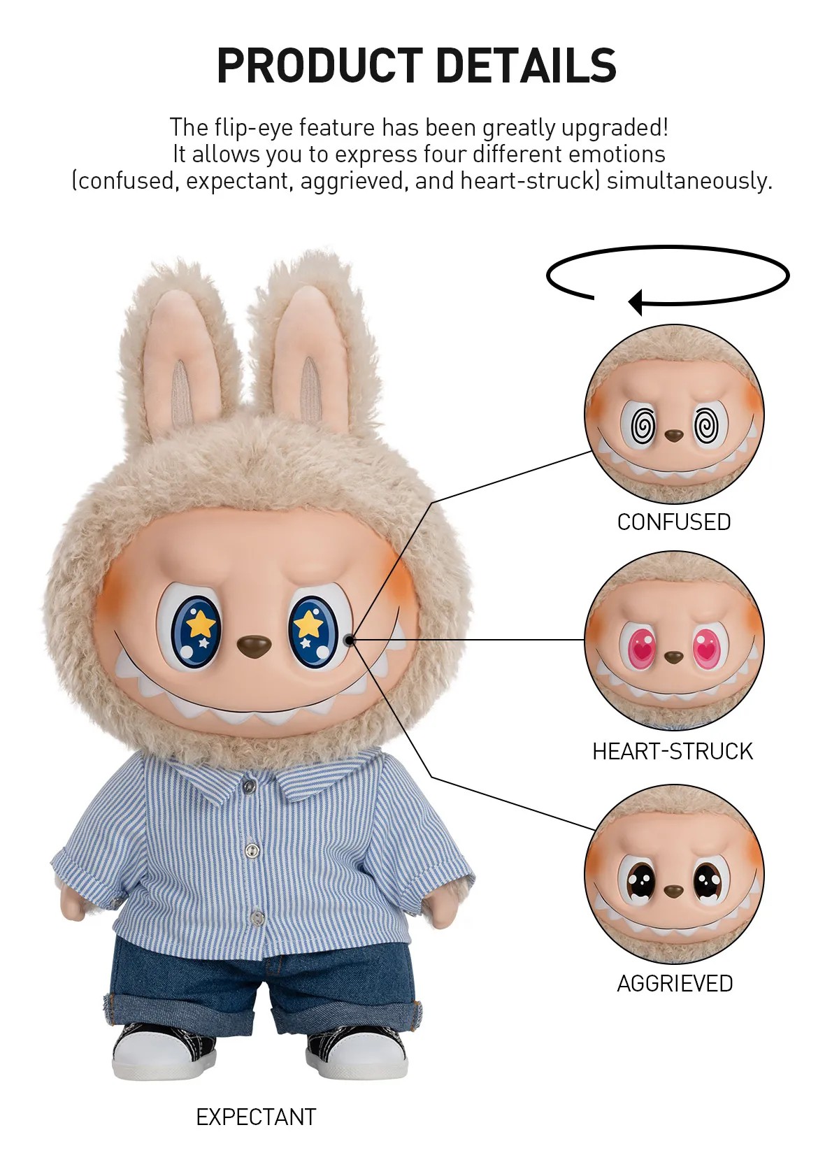 THE MONSTERS - FLIP WITH ME Vinyl Plush Doll Europe EUMSOX589