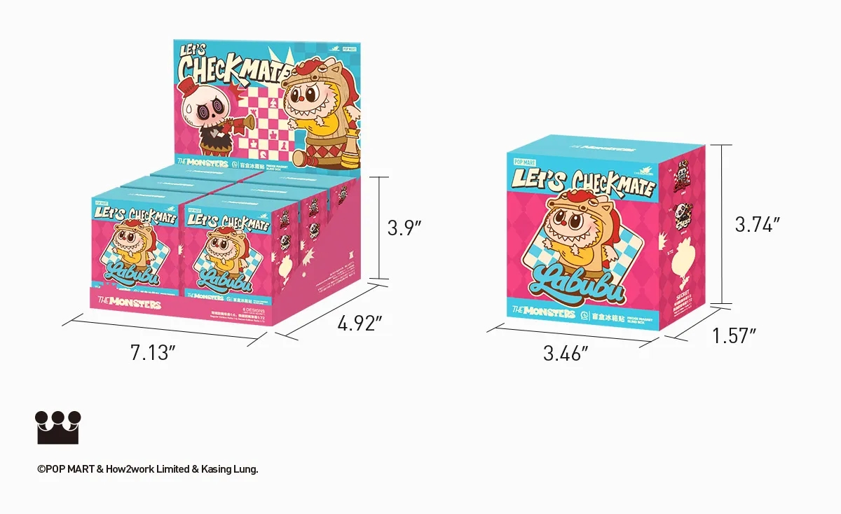 THE MONSTERS Let's Checkmate Series-Fridge Magnet Blind Box Europe 687319OUW