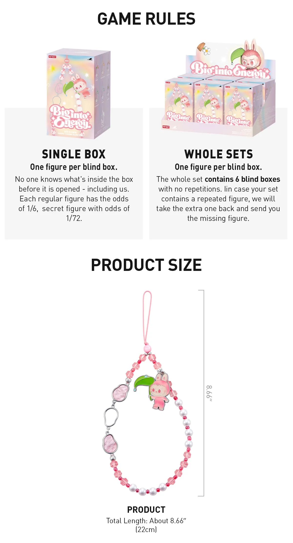 THE MONSTERS Big into Energy Series-Phone Charm Blind Box Europe 160824DUE