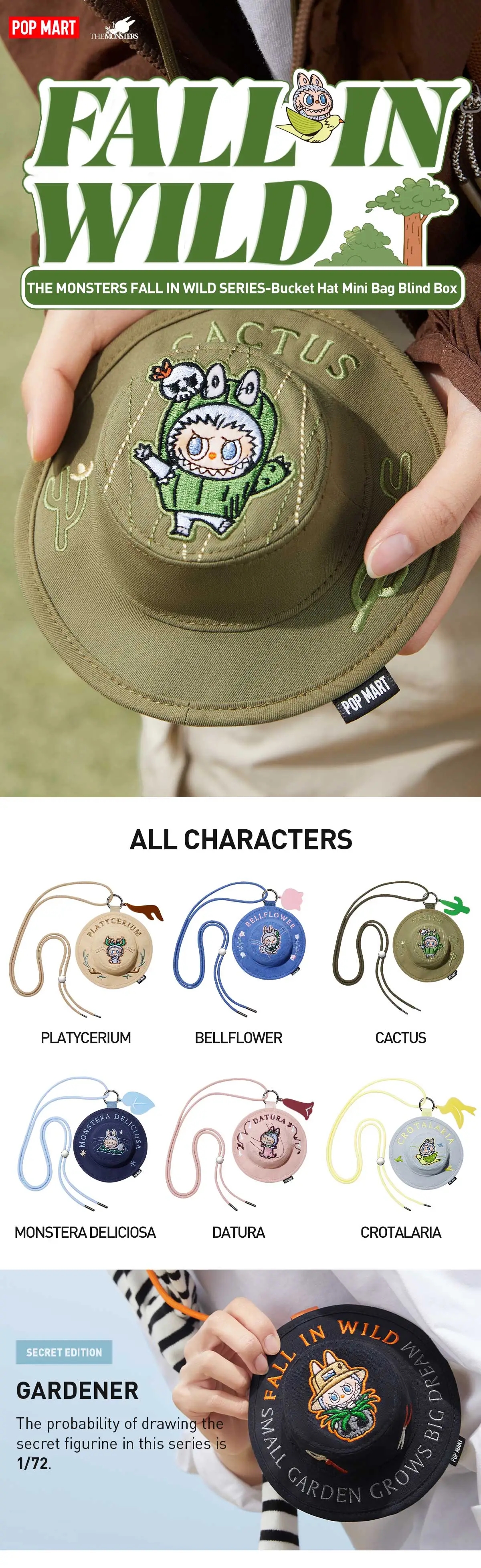 THE MONSTERS FALL IN WILD SERIES-Bucket Hat Mini Bag BIind Box Europe 570893IYD
